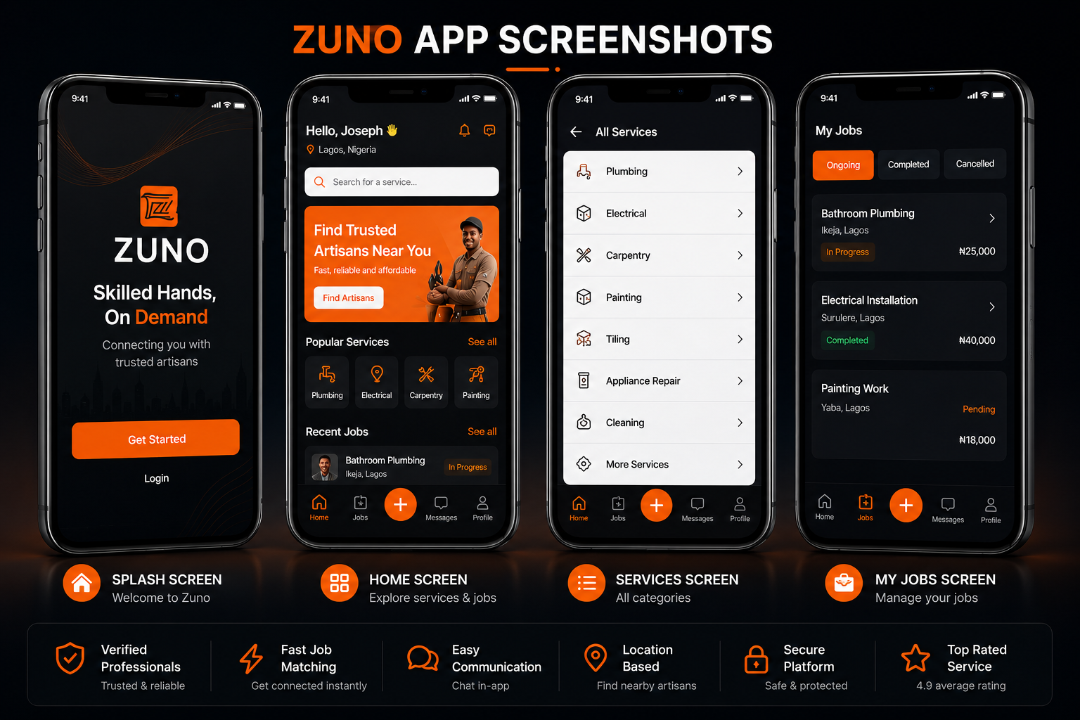 Zuno app screenshot